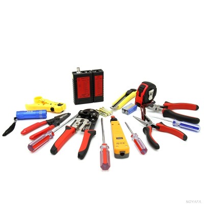 Networking Crimping Splice Tool Screwdriver Stripper Cable Continuity Tester Kit Bag NF-1508